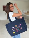 BOLSA DE ALGODÓN NANCY – NAVY (43x15x36cm)