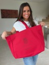 BOLSA DE ALGODÓN "NANCY" – ROJO (43x15x36cm)