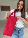 BAUMWOLLTASCHE "NANCY" – ROT (43x15x36cm)