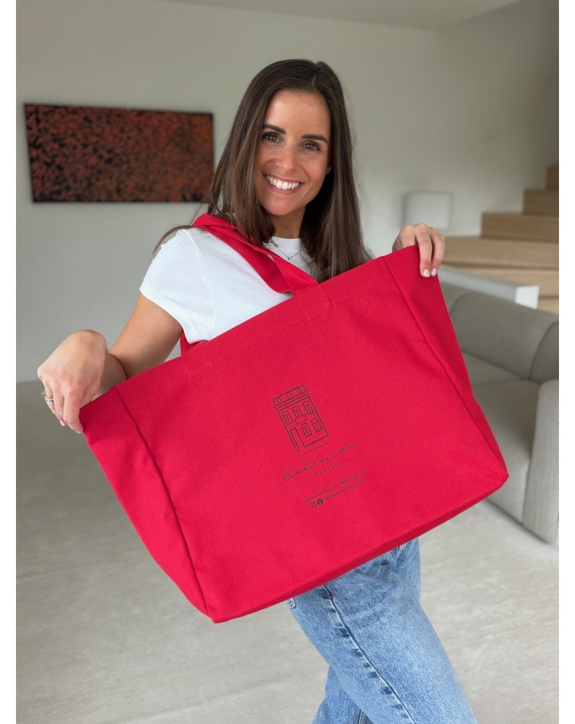COTTON BAG "NANCY" – RED (43x15x36cm)