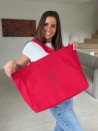 BOLSA DE ALGODÓN "NANCY" – ROJO (43x15x36cm)