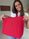 BAUMWOLLTASCHE "NANCY" – ROT (43x15x36cm)