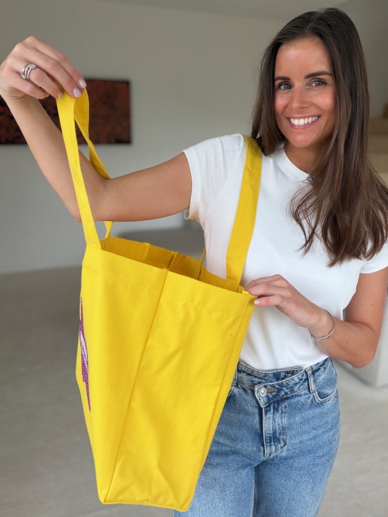 BAUMWOLLTASCHE "NANCY" – GELB (43x15x36cm)