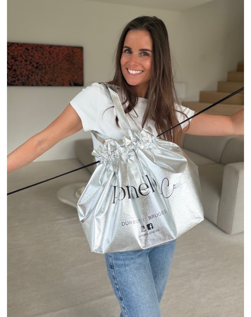 BOLSA NICE PLATEADO – L (58x24x35 cm)