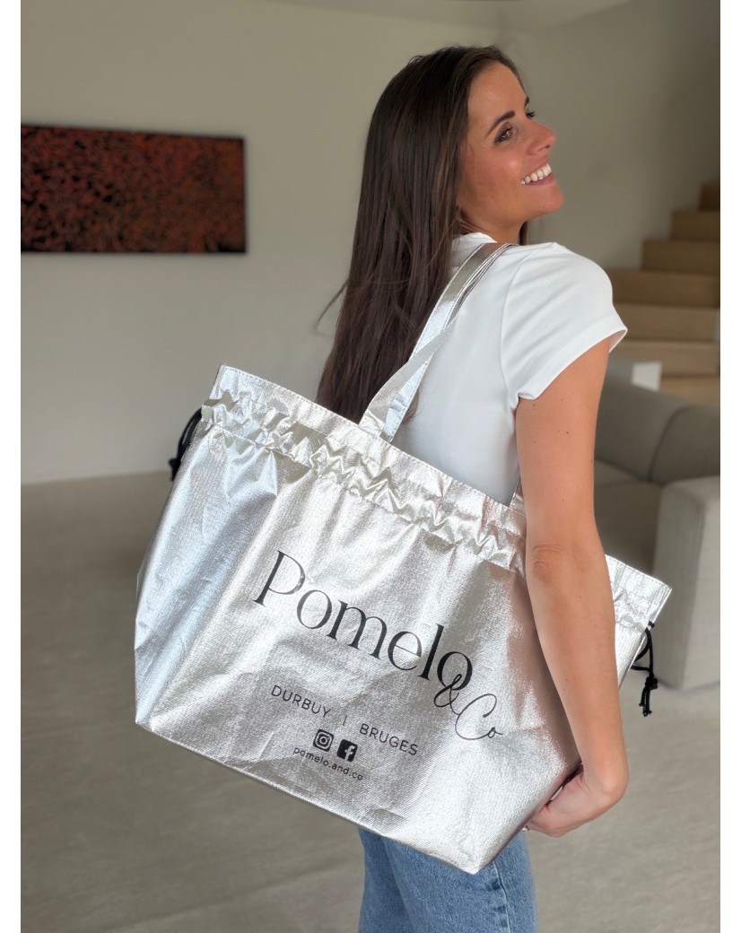 Nice Tragetasche Silber L (58x24x35cm)