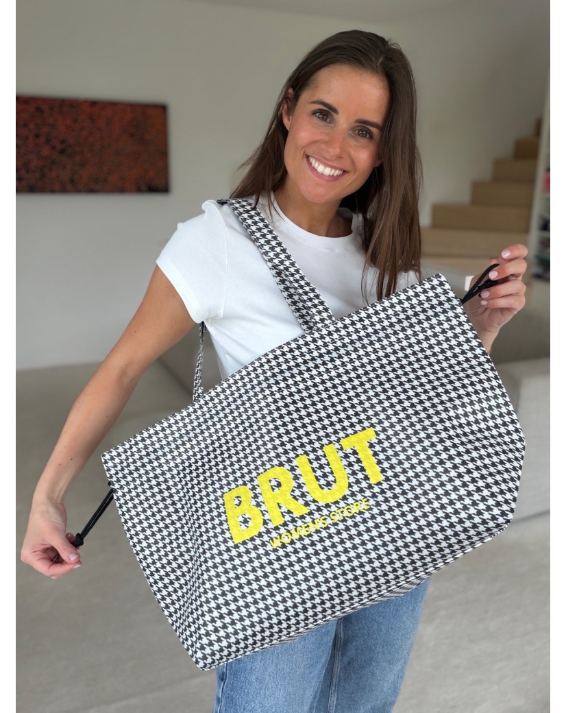 NICE BAG HOUNDSTOOTH – L (58 x 24 x 35 cm)