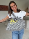 Tasche NICE Hahnentritt – L (58 x 24 x 35 cm)