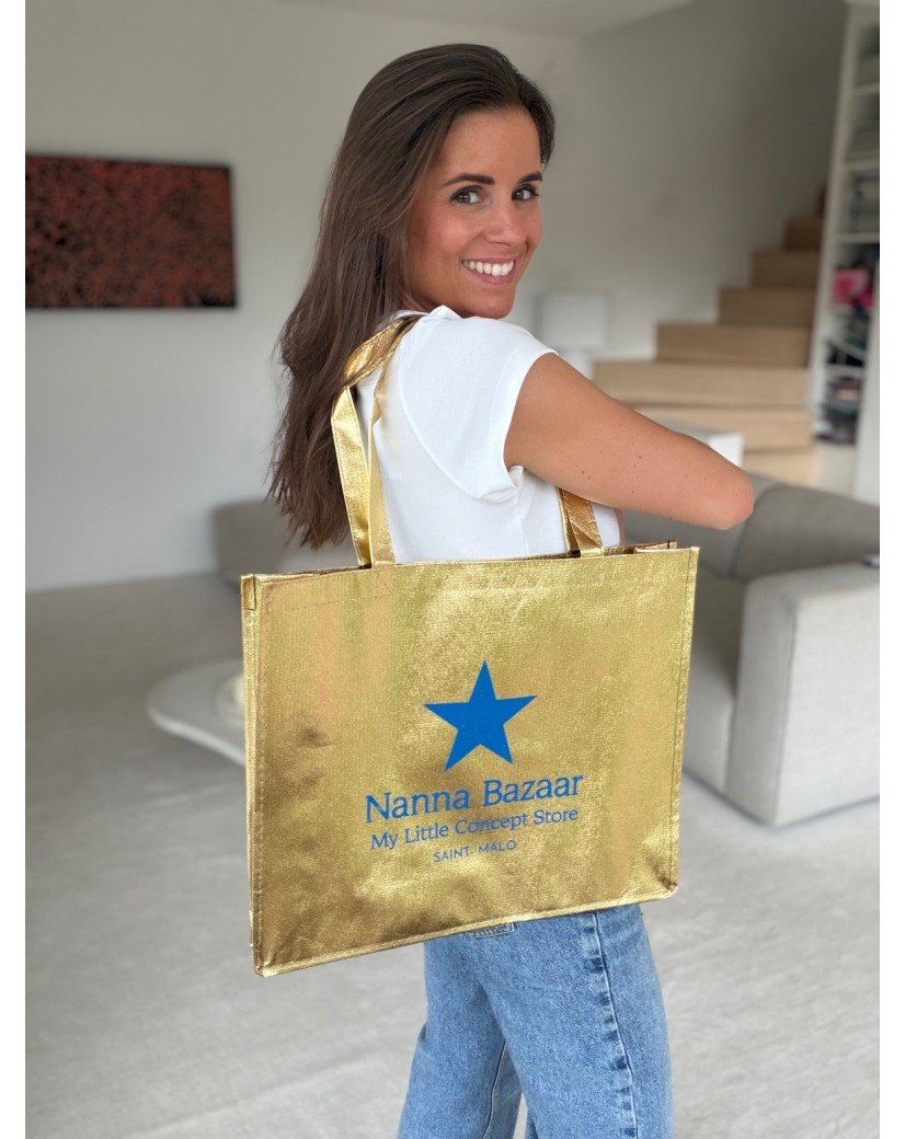 DRAAGTAS MIAMI - GOUD - (42x12x35 cm)