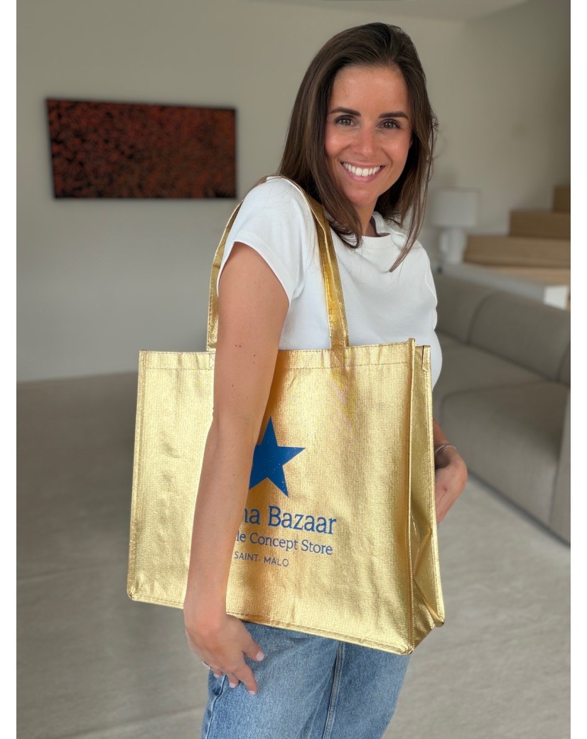 DRAAGTAS MIAMI - GOUD - (42x12x35 cm)