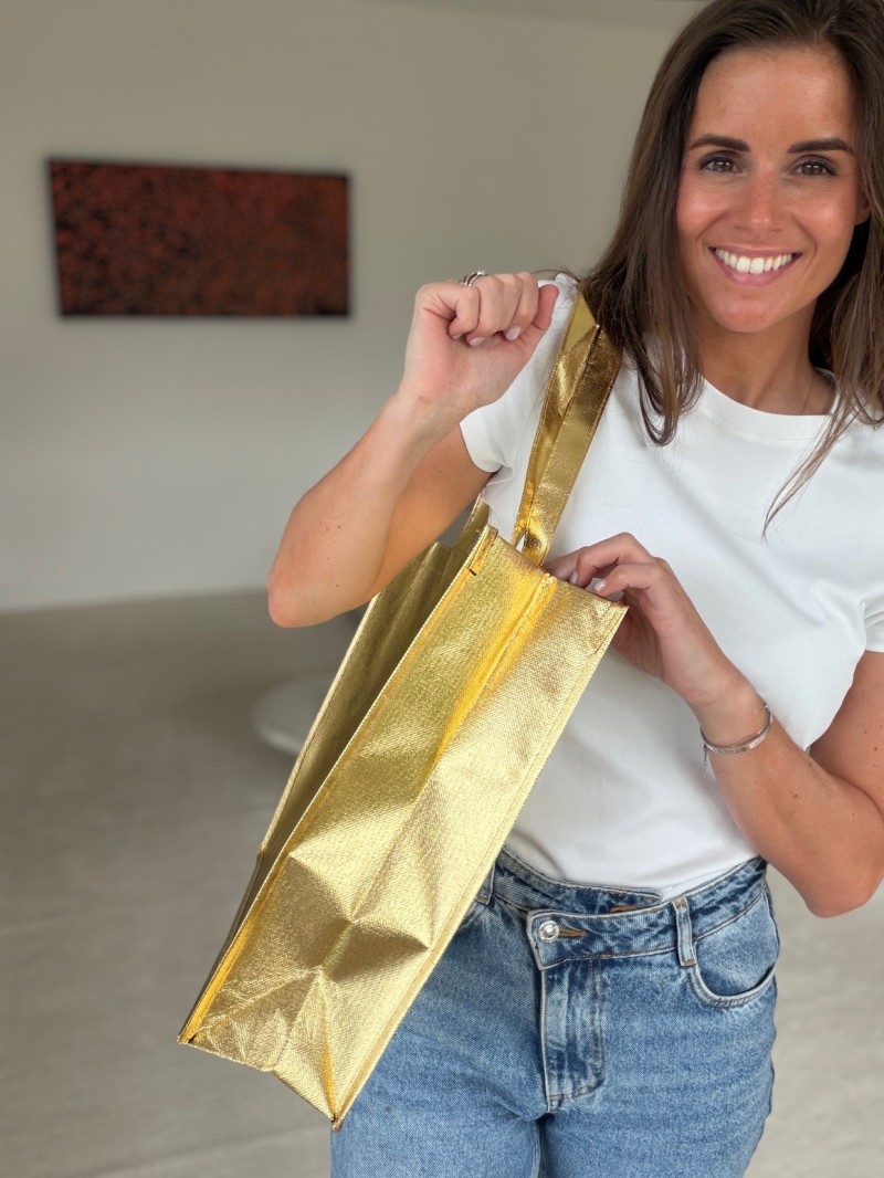 DRAAGTAS MIAMI - GOUD - (42x12x35 cm)