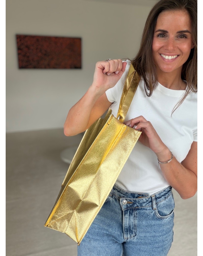 DRAAGTAS MIAMI - GOUD - (42x12x35 cm)