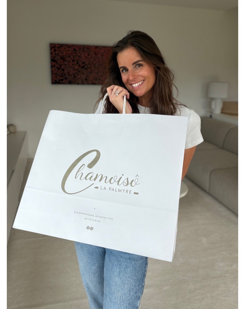 TAS MET GEDRAAID HANDVAT - WIT XXL (54x14x45cm)