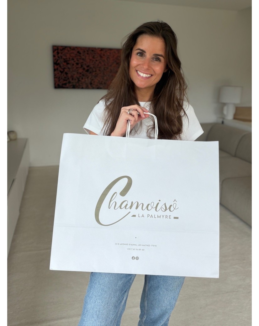 TAS MET GEDRAAID HANDVAT - WIT XXL (54x14x45cm)