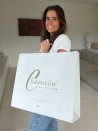 Bolsas con asas trenzadas - Blanco XXL (54x14x45 cm)
