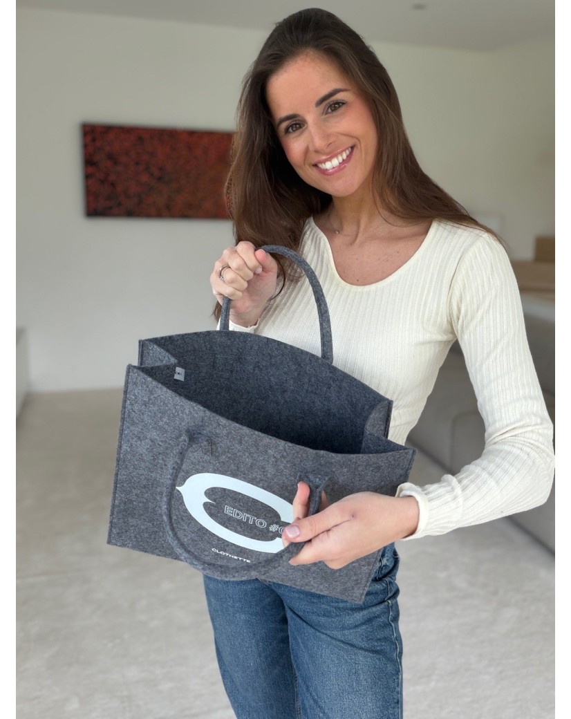Bolso GRENOBLE – Gris – M (35,5x11x28,5 cm)