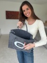 Bolso GRENOBLE – Gris – M (35,5x11x28,5 cm)
