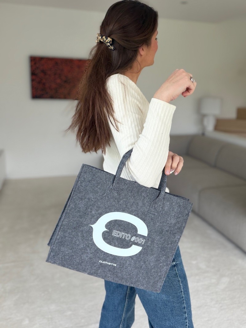 Bolso GRENOBLE – Gris – M (35,5x11x28,5 cm)