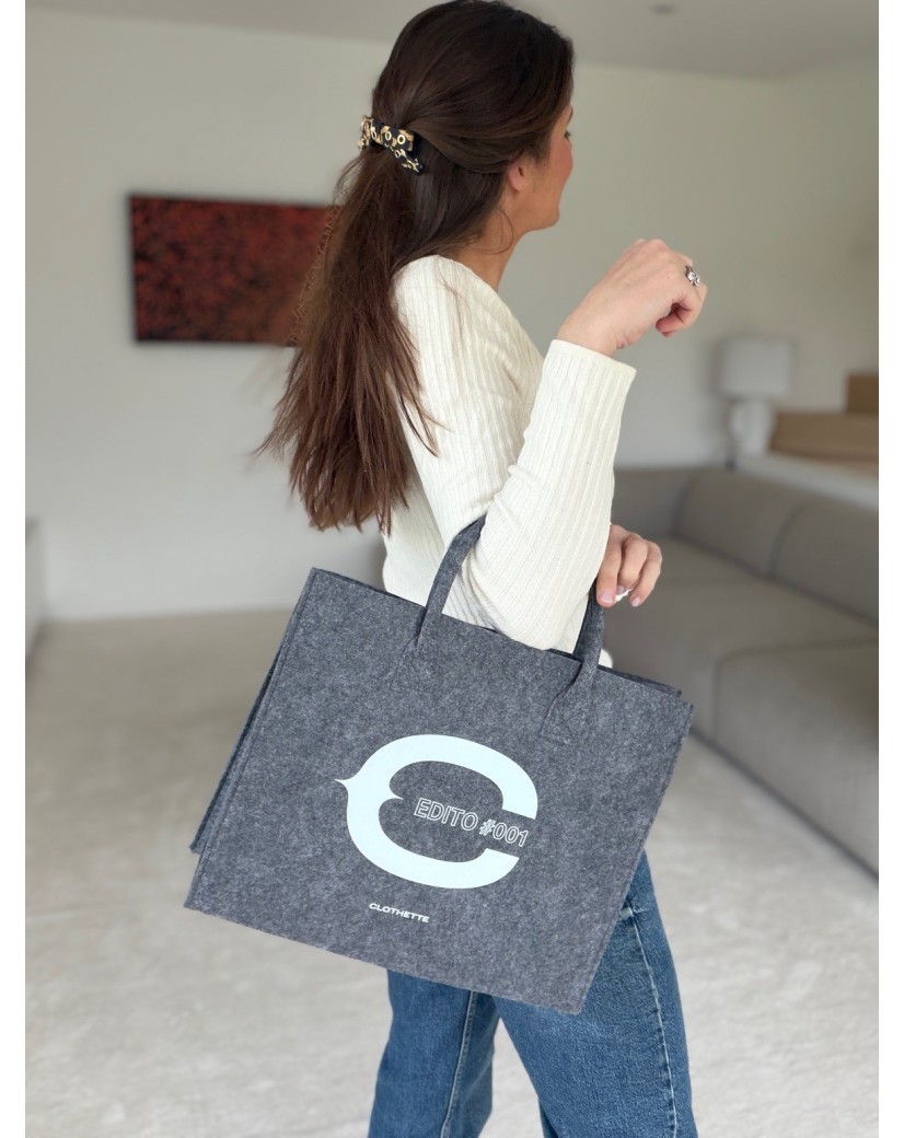 Bolso GRENOBLE – Gris – M (35,5x11x28,5 cm)