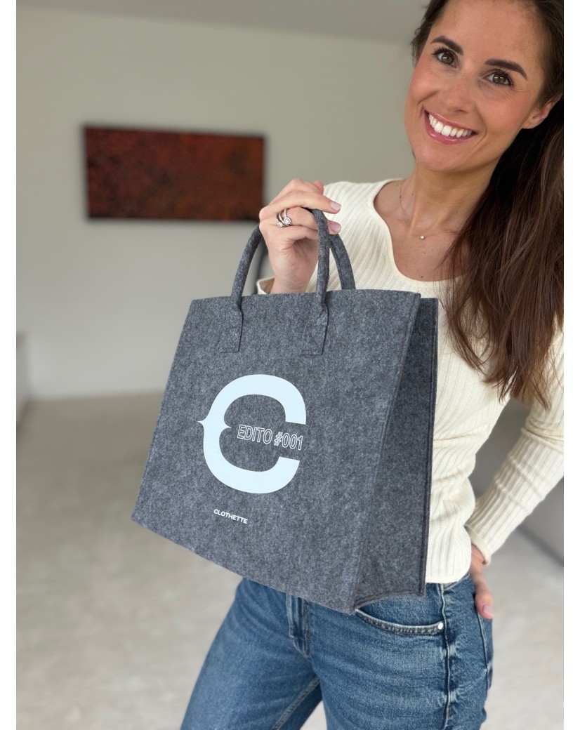GRENOBLE Bag – Grey – M (35.5x11x28.5 cm)