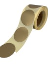 RUNDE ETIKETTE 5CM - MATT GOLD - OHNE AUFDRUCK
