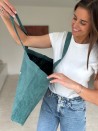 DRAAGTAS OXFORD - RIBFLUWEEL GROENBLAUW (41,5x10x39cm)