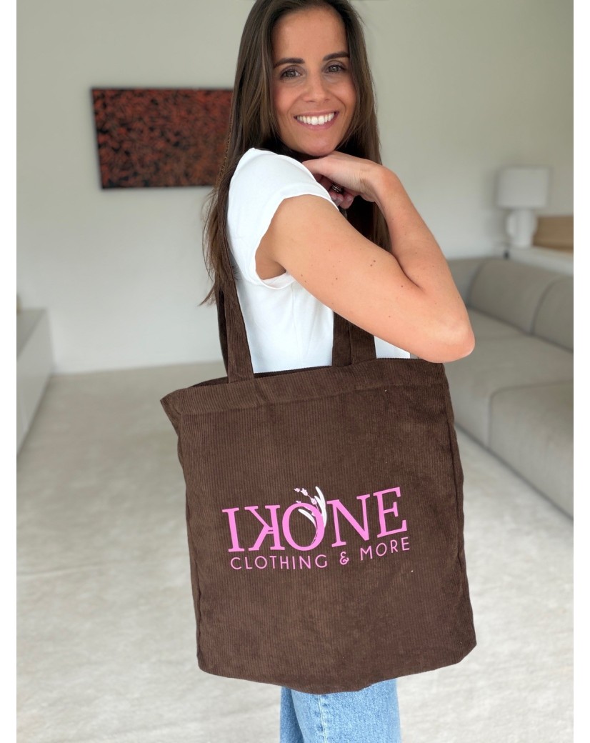 BOLSA OXFORD – PANA DE CANALÉ MARRÓN (41,5 x 10 x 39 cm)