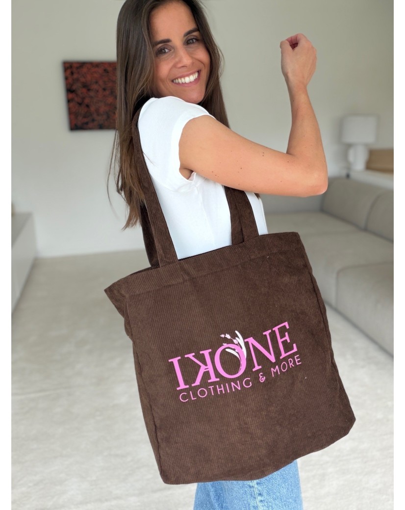 BOLSA OXFORD – PANA DE CANALÉ MARRÓN (41,5 x 10 x 39 cm)
