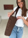 BOLSA OXFORD – PANA DE CANALÉ MARRÓN (41,5 x 10 x 39 cm)