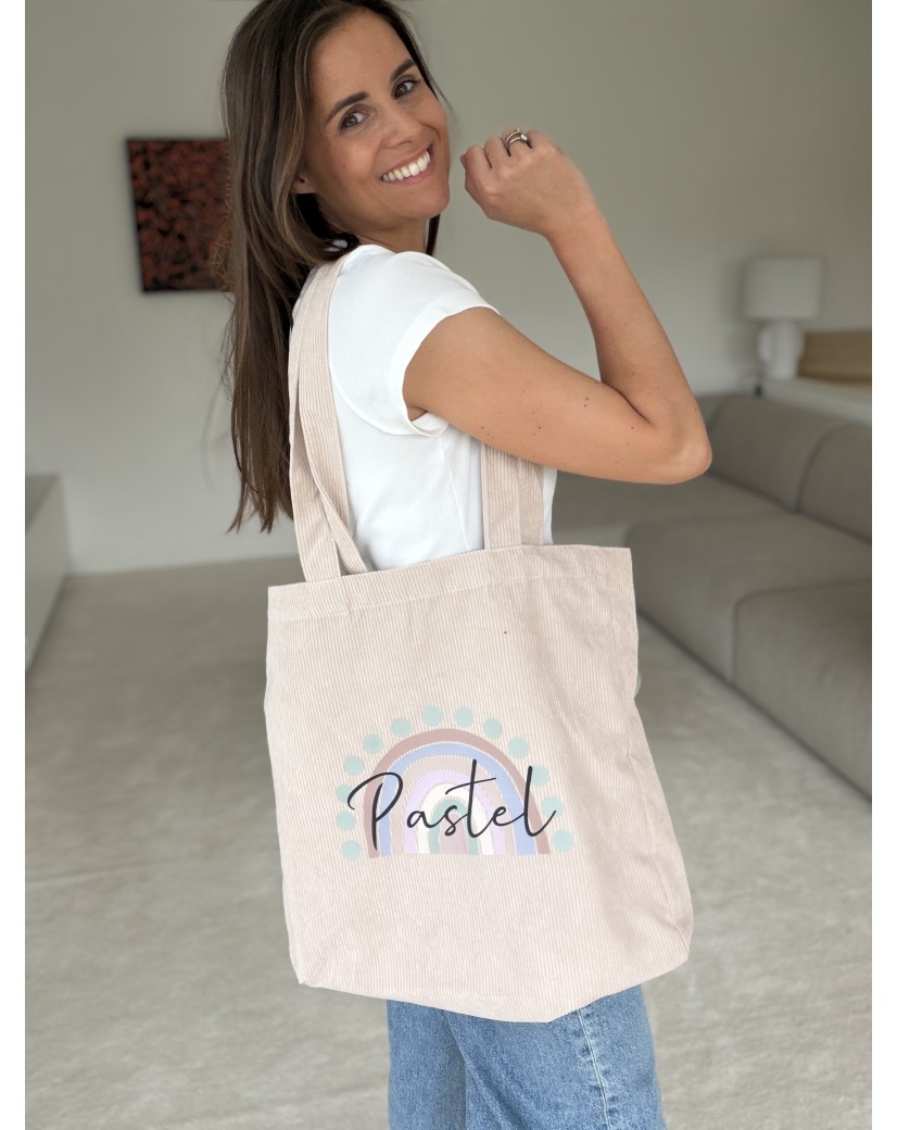 OXFORD BAG – BEIGE CORDUROY (41.5 x 10 x 39 cm)