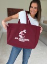 SAC COTON "NANCY" - BORDEAUX (43x15x36cm)