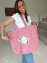 BOLSA OXFORD – TERCIOPELO DE CANALÉ ROSA (41,5 x 10 x 39 cm)