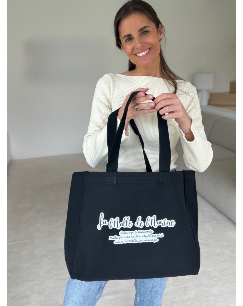 COTTON BAG "NANCY" – Black (43x15x36cm)