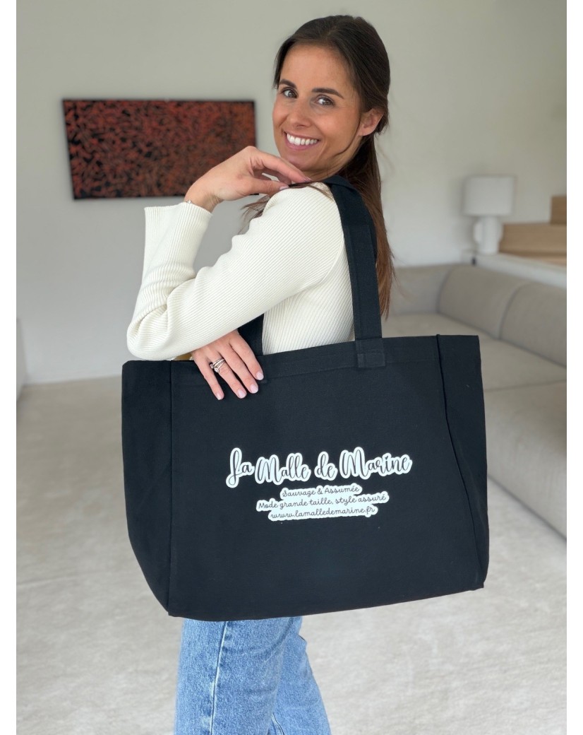 COTTON BAG "NANCY" – Black (43x15x36cm)