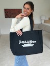COTTON BAG "NANCY" – Black (43x15x36cm)