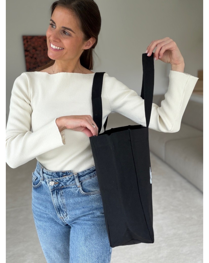 COTTON BAG "NANCY" – Black (43x15x36cm)