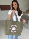 BAUMWOLLTASCHE NANCY - ARMY (43x15x36 cm)