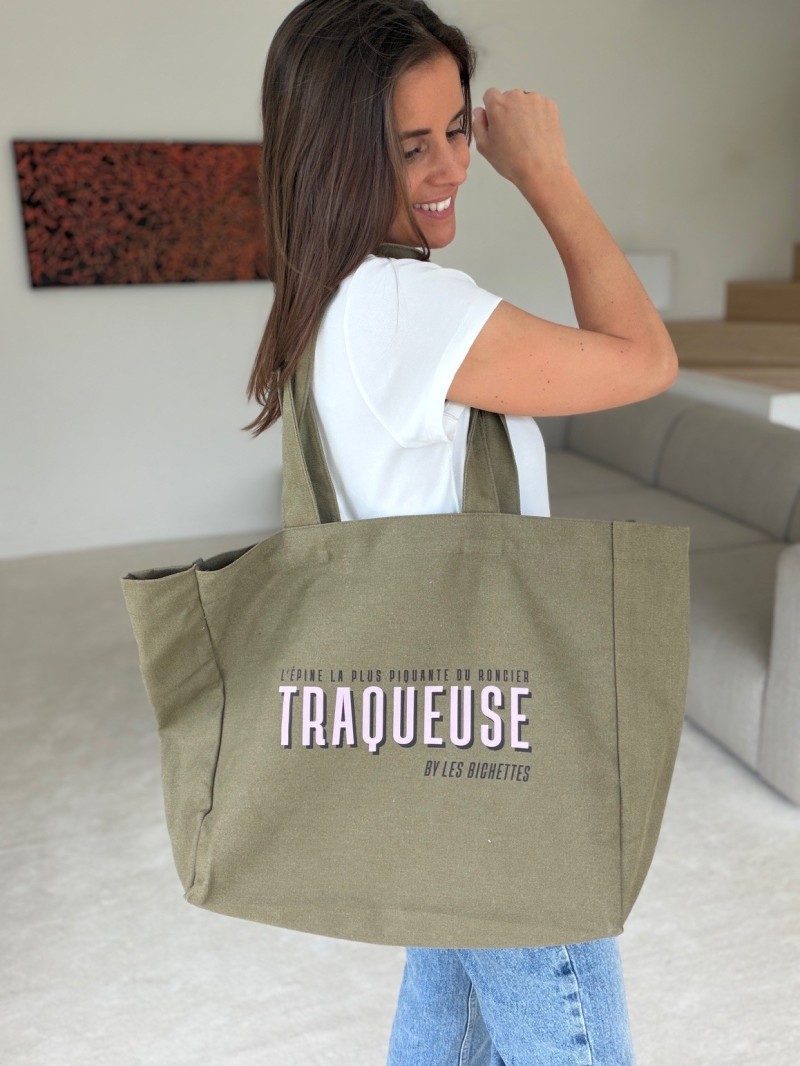 BAUMWOLLTASCHE NANCY - ARMY (43x15x36 cm)
