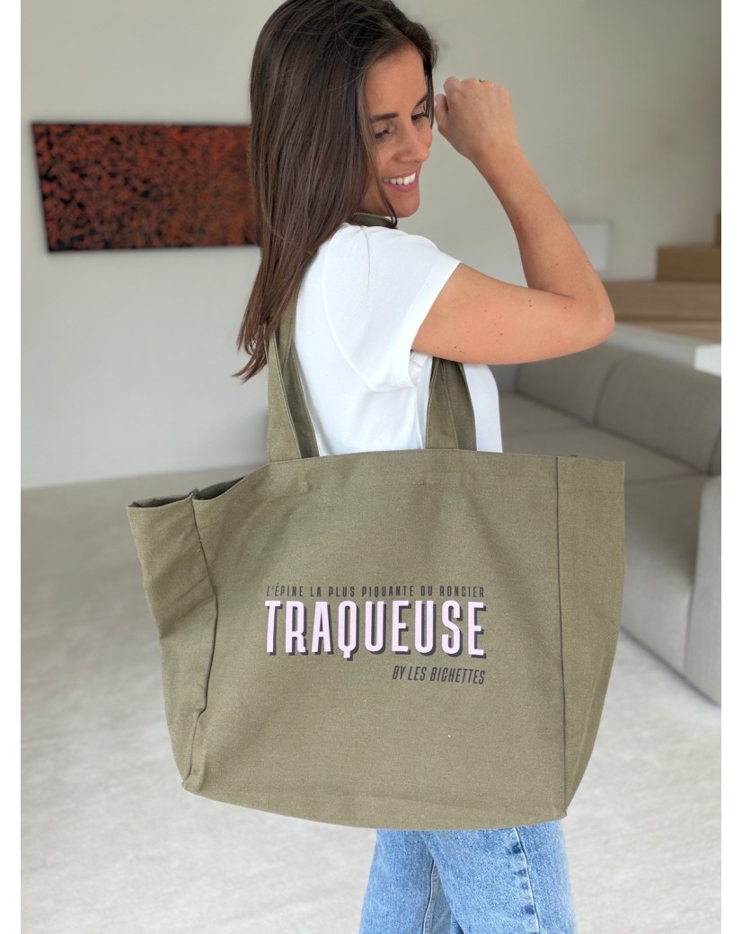 BAUMWOLLTASCHE NANCY - ARMY (43x15x36 cm)
