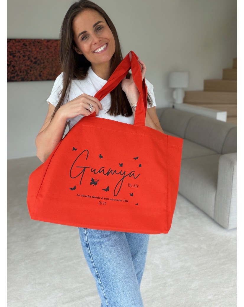 BOLSO DE ALGODÓN NANCY – TERRACOTTA (43x15x36cm)
