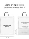 Sac kraft Blanc M – Avec Poignées Noires Et Logo Bien En Vue