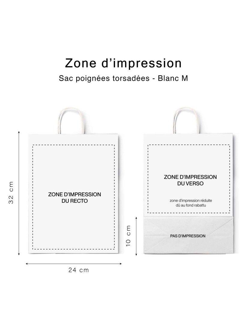 Bolsa Kraft Blanca M – Tu Logo Estará Como En Casa Aquí