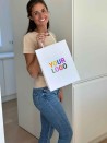 Bolsa Kraft Blanca M – Tu Logo Estará Como En Casa Aquí