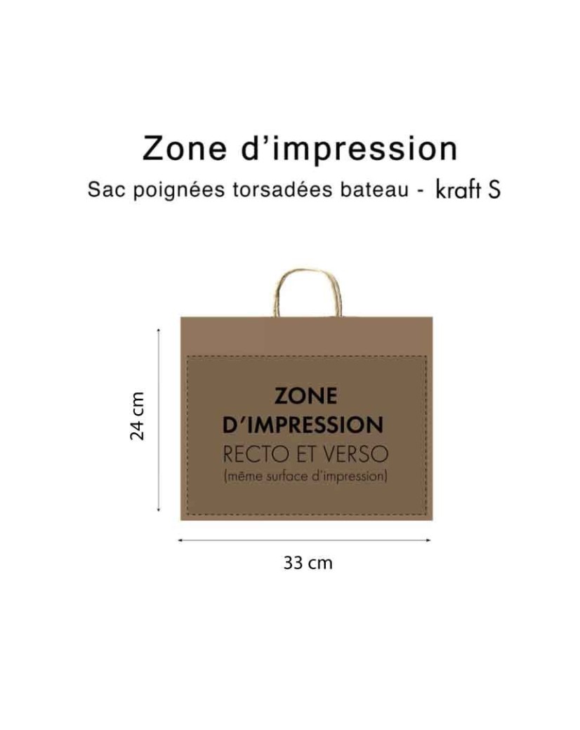 BOOT PAPIEREN TAS - KRAFT S (33X10X24CM)