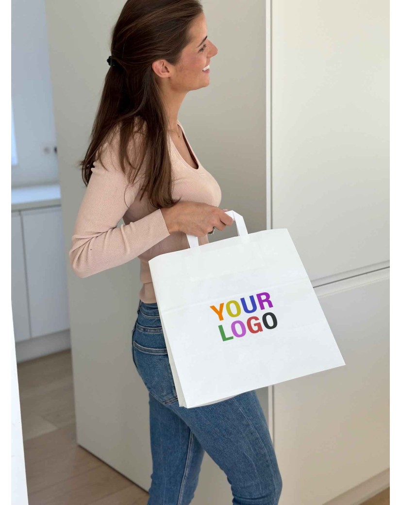 Bolsas con asa plana - Blanco SNACK TAKEAWAY