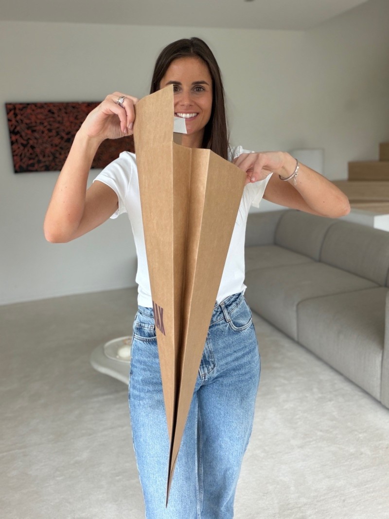 Extra starker wiederverschließbarer Kraftpapier-Versandbeutel Mango L (38x9x58cm)
