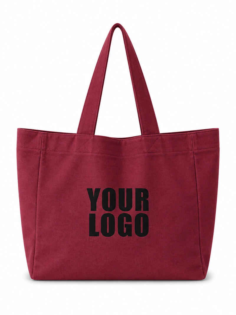 BAUMWOLLTASCHE "NANCY" – BORDEAUX (43x15x36cm)