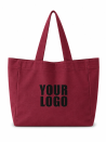 SAC COTON "NANCY" - BORDEAUX (43x15x36cm)