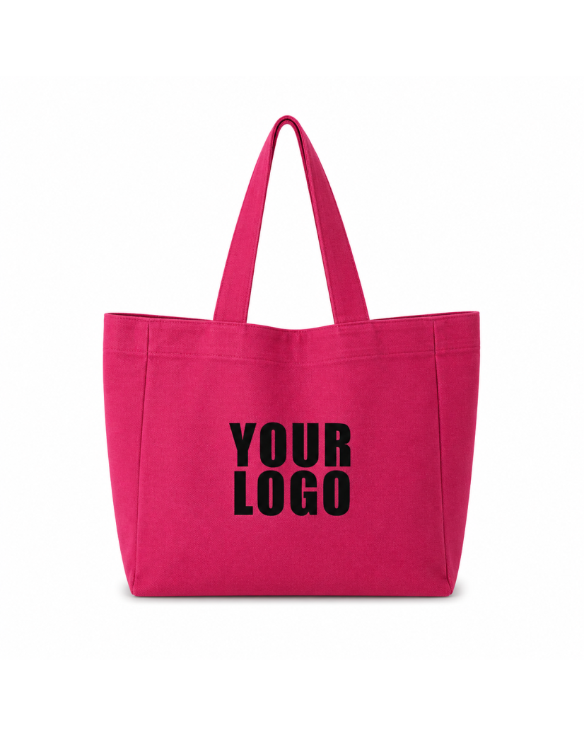 SAC COTON "NANCY" - FUCHSIA 🩷 (43x15x36cm)