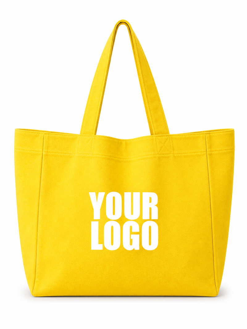 SAC COTON "NANCY" - JAUNE 💛  (43x15x36cm)
