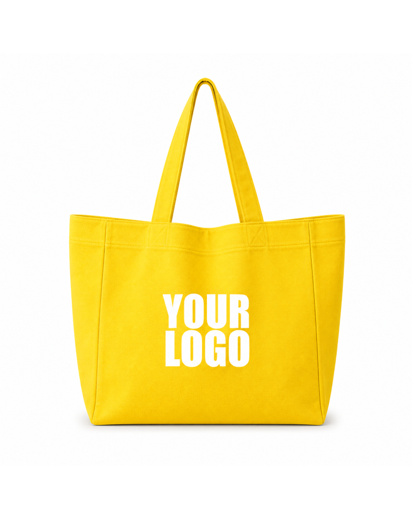 SAC COTON "NANCY" - JAUNE 💛  (43x15x36cm)